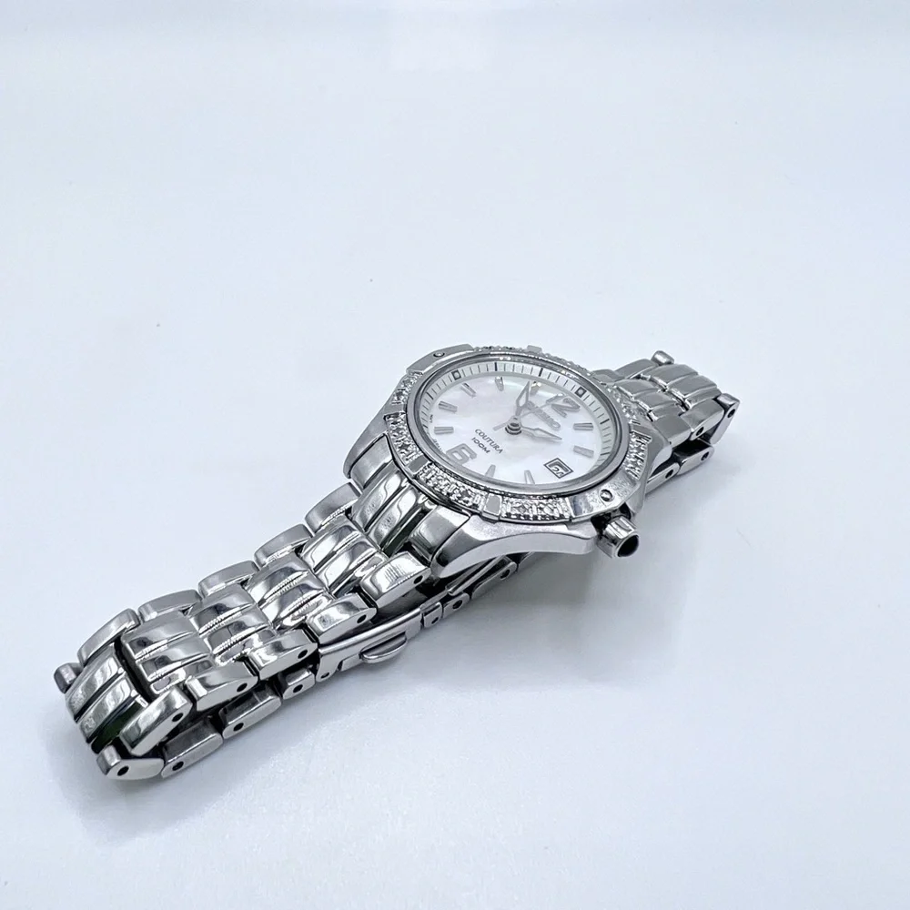Seiko 7N82-0C40 Women’s Stainless Steel Watch Sapphire Crystal 7.5”